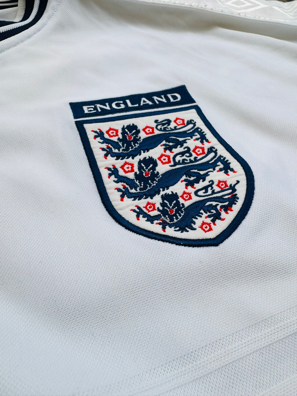2000/02 England Home Size XL Beckham - label detail