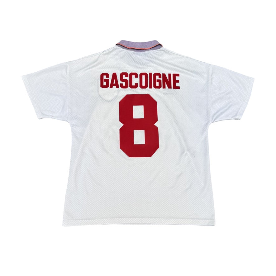 1993/94 England Home Size S Gascoigne - back view