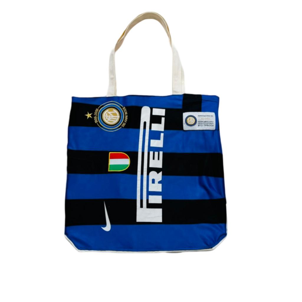 Upcycled Tote: Nerazzurri - front view