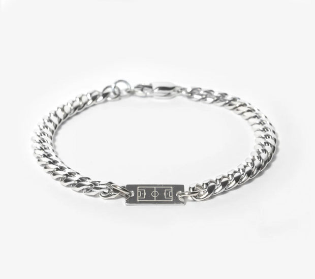 Footy Cuban Link Bracelet — Silver
