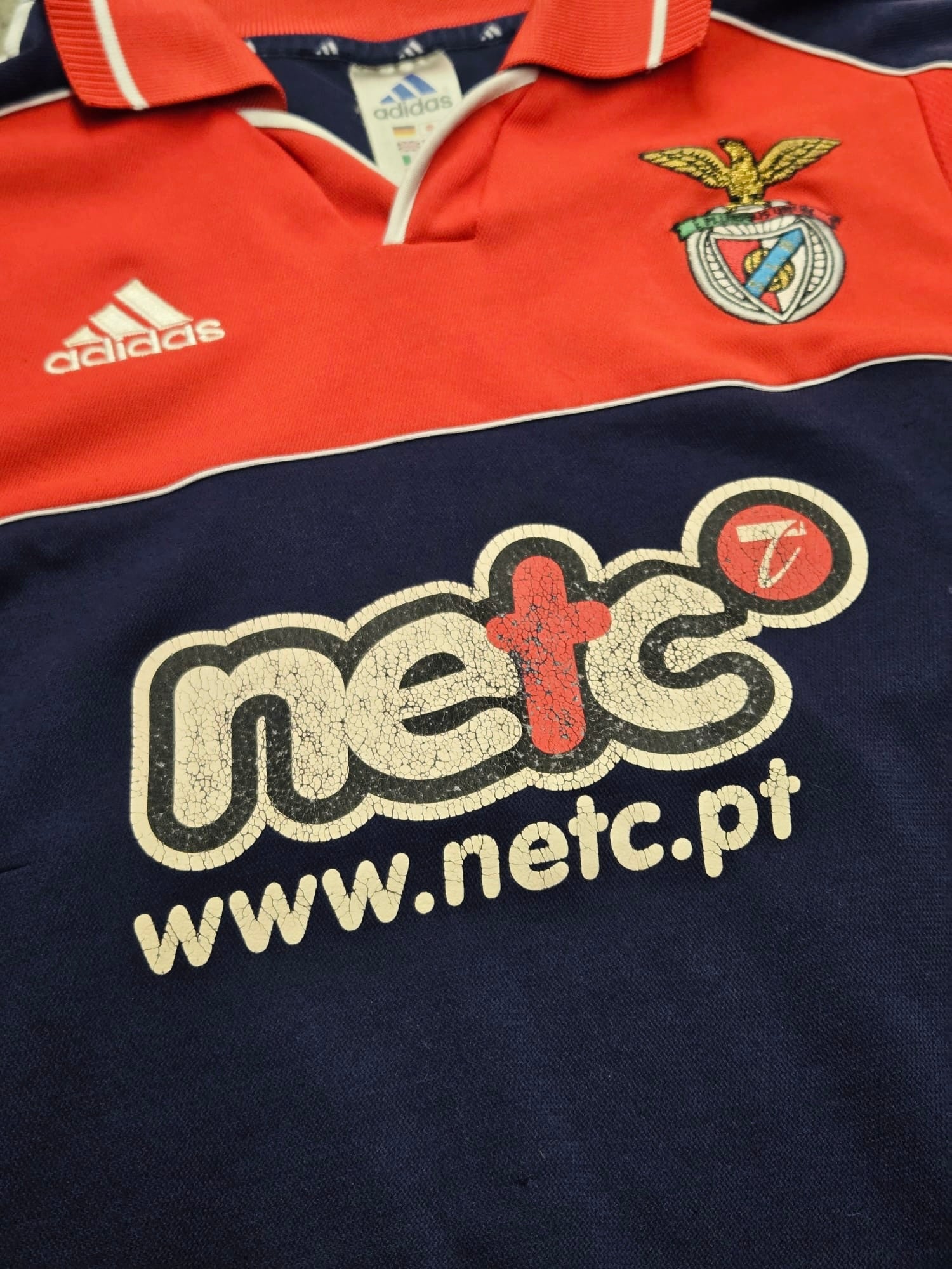 2000/01 SL Benfica Third Size M - close-up detail