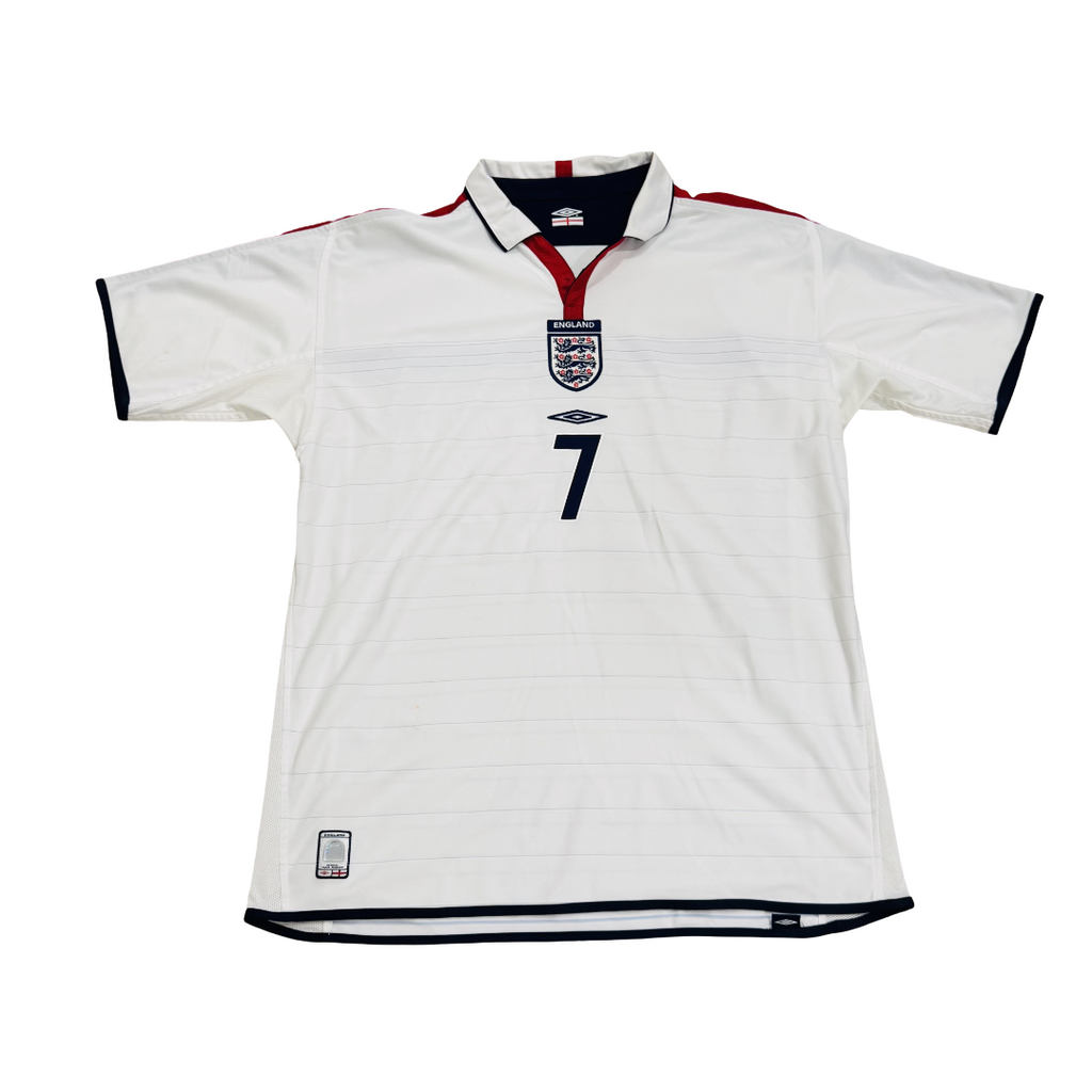 2003/05 England Home Size XL Beckham - back view