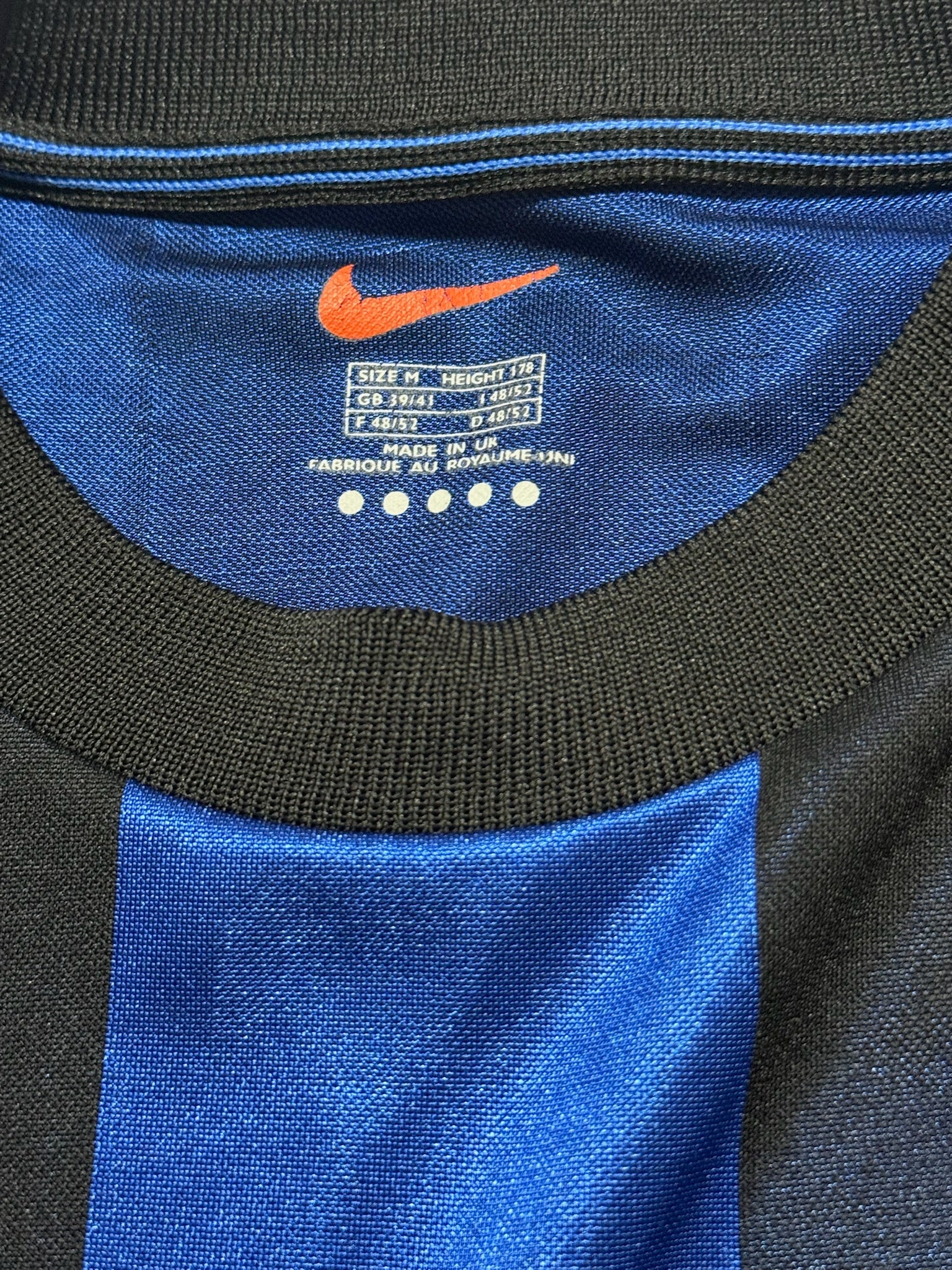 1999/00 Inter Milan Home Size M - label detail