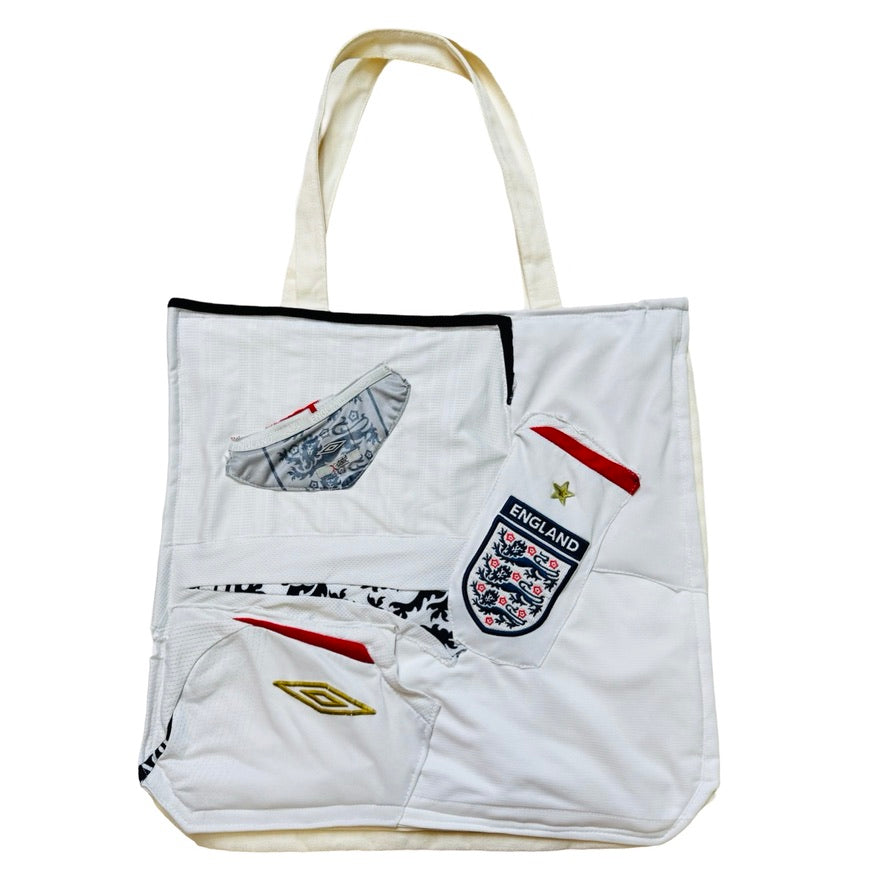 Upcycled Tote: Lions - back view