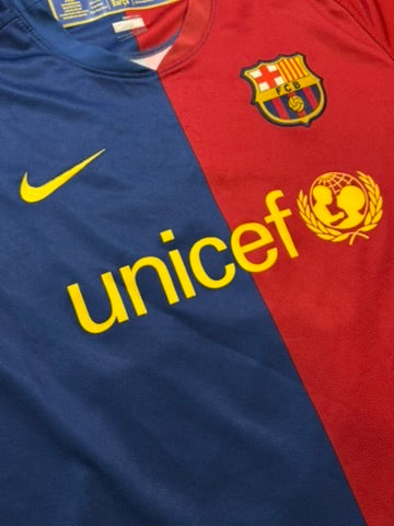 2008/09 FC Barcelona Home Size M Messi - close-up detail