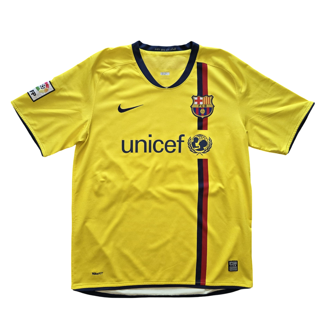 2008/09 FC Barcelona Away Size M Messi - back view
