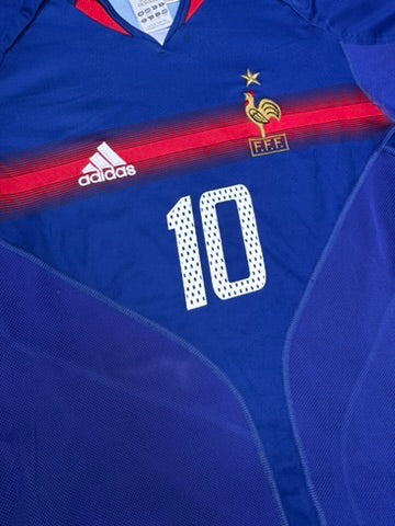 2004/06 France Home Size S Zidane - close-up detail