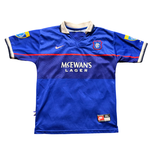 1997/99 Rangers FC Home Size Youth XL/Mens Small #4 - front view