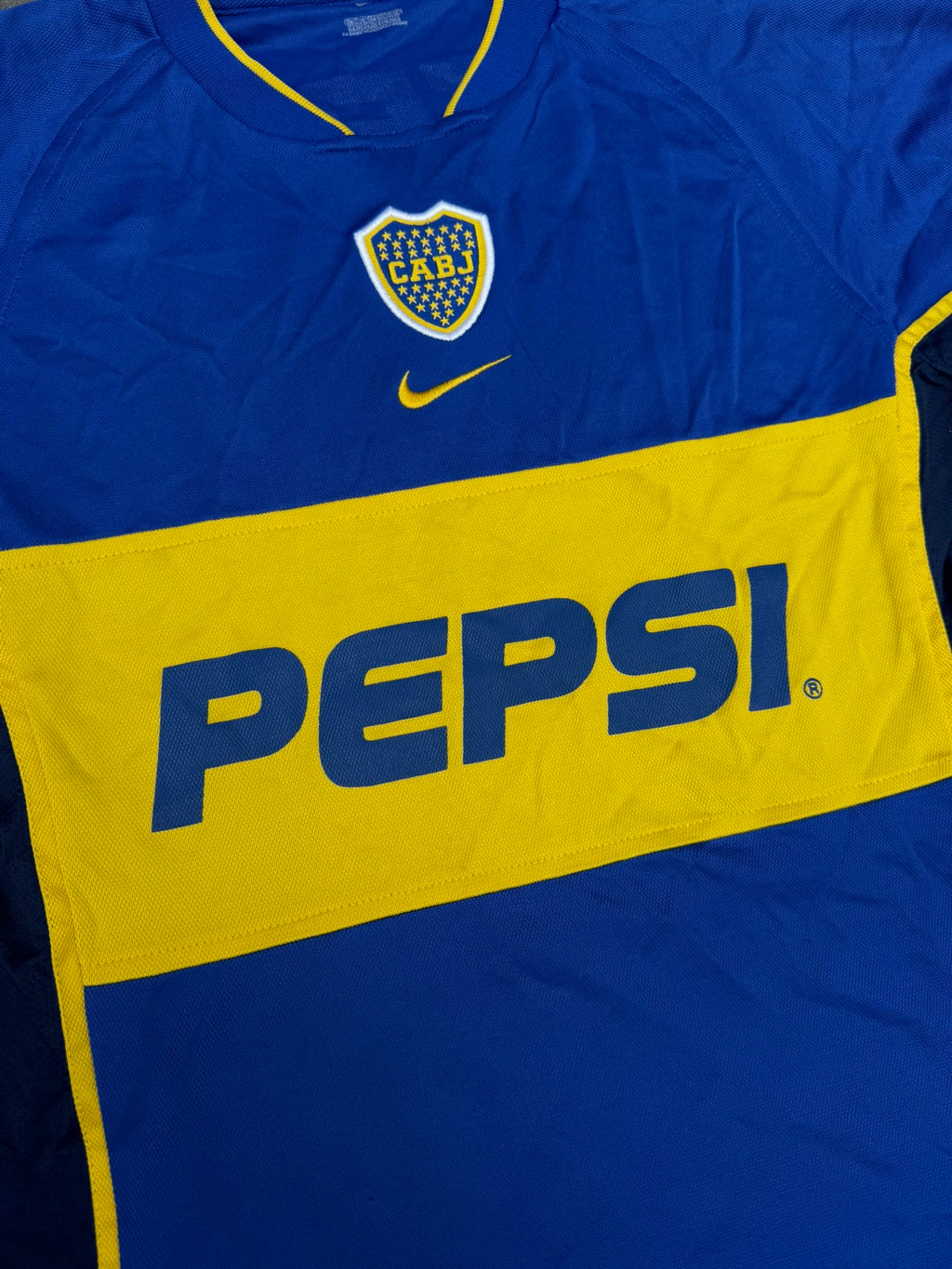2002/03 Boca Juniors Home Size L - close-up detail