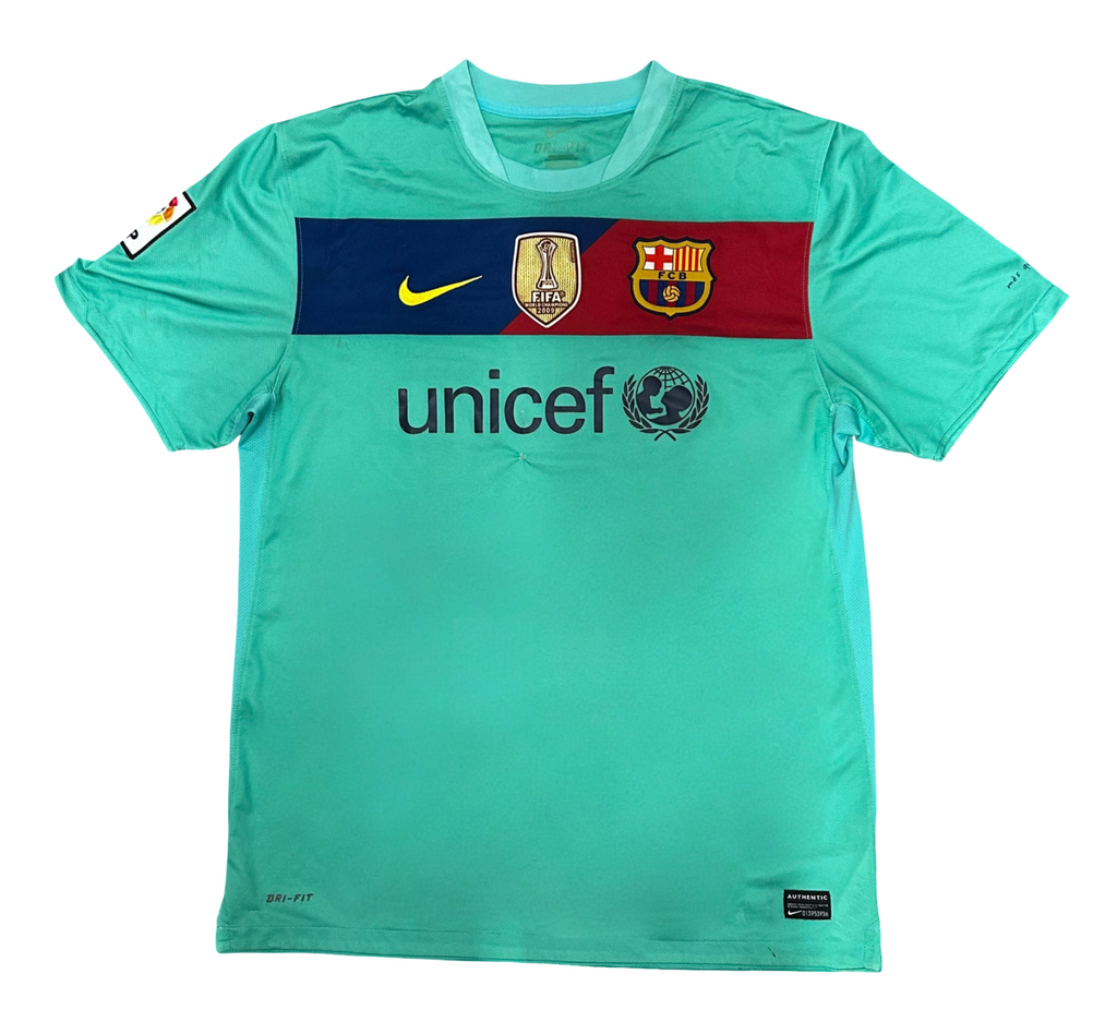 2010/11 FC Barcelona Away Size L Messi - back view
