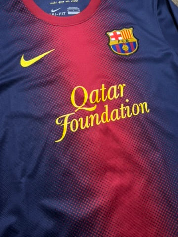 2012/13 FC Barcelona Home Size S Fabregas L/S - close-up detail