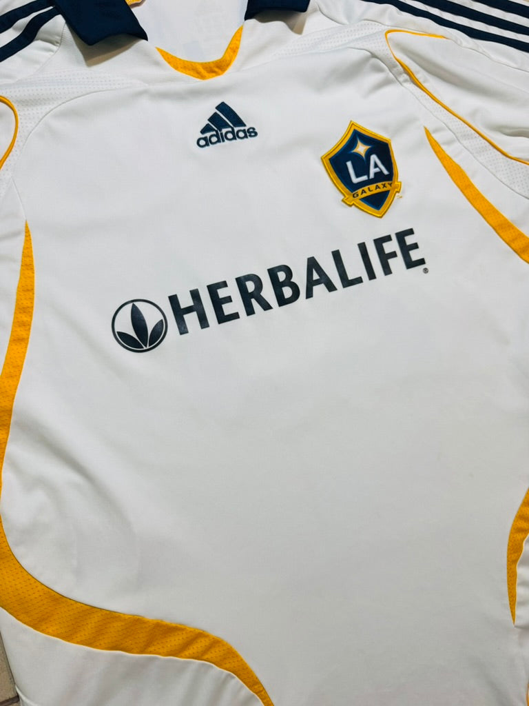 2007/08 LA Galaxy Home Size L Beckham - close-up detail