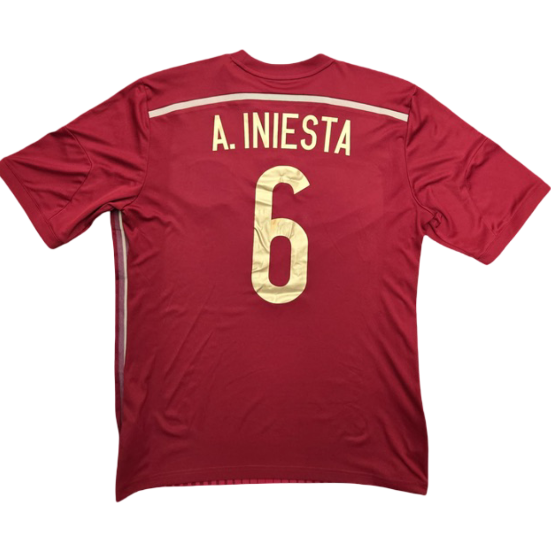 2014/16 Spain Home Size L Iniesta