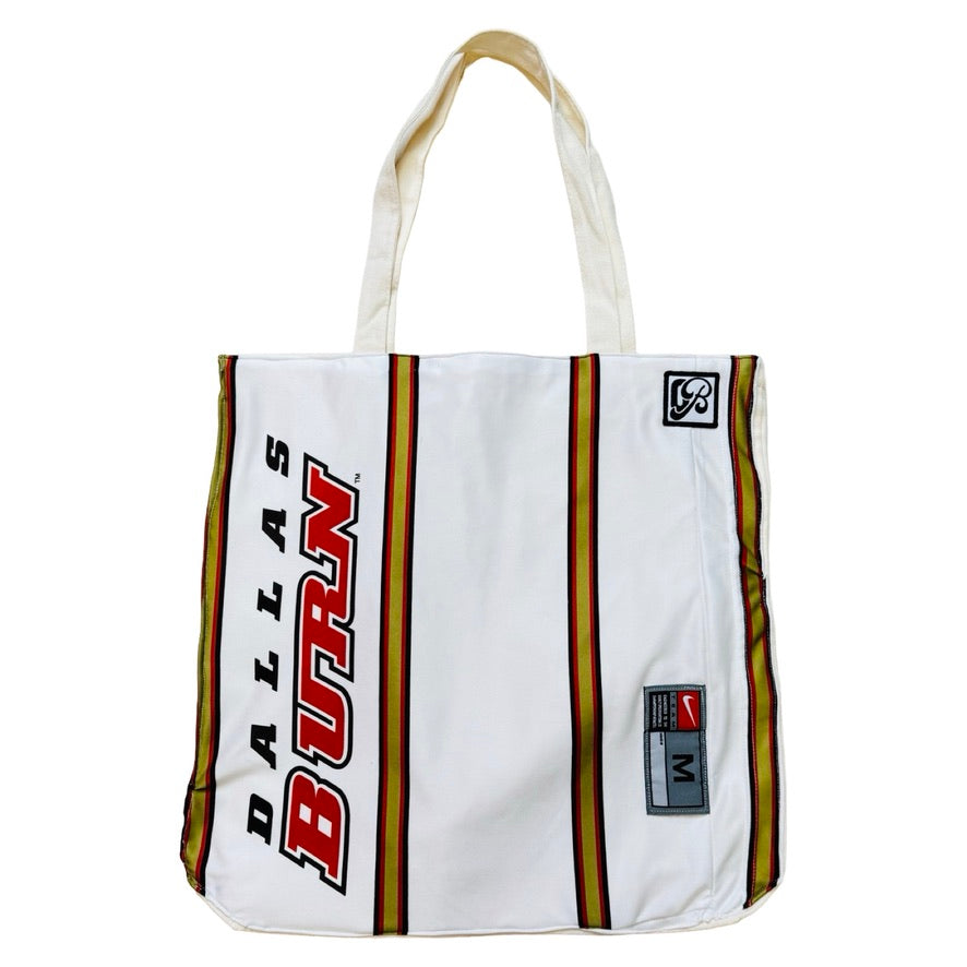 Upcycled Tote: Burn - front view