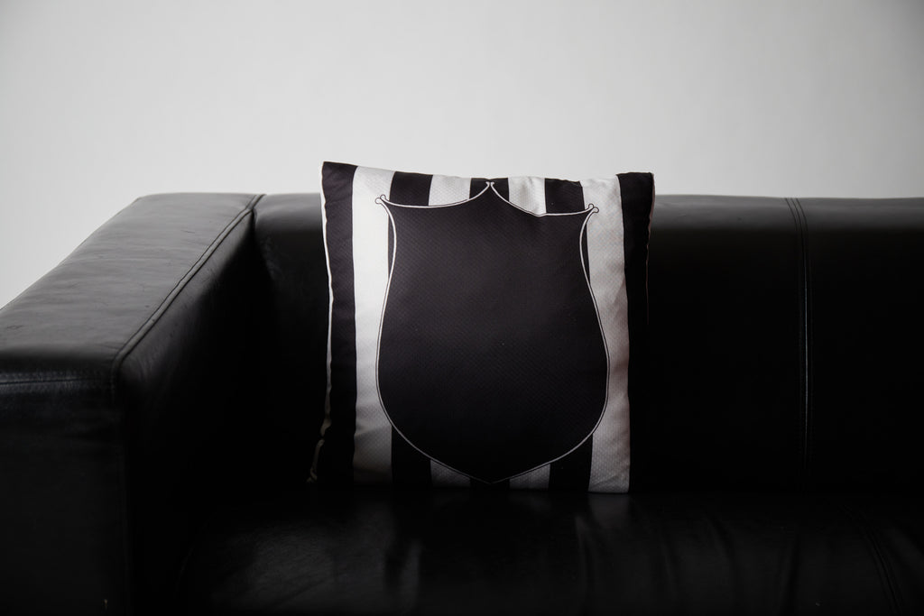 Upcycled Pillow: The Magpies - back view