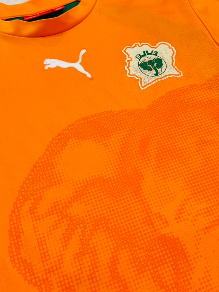 2006/07 Ivory Coast Home Size XS Drogba - close-up detail