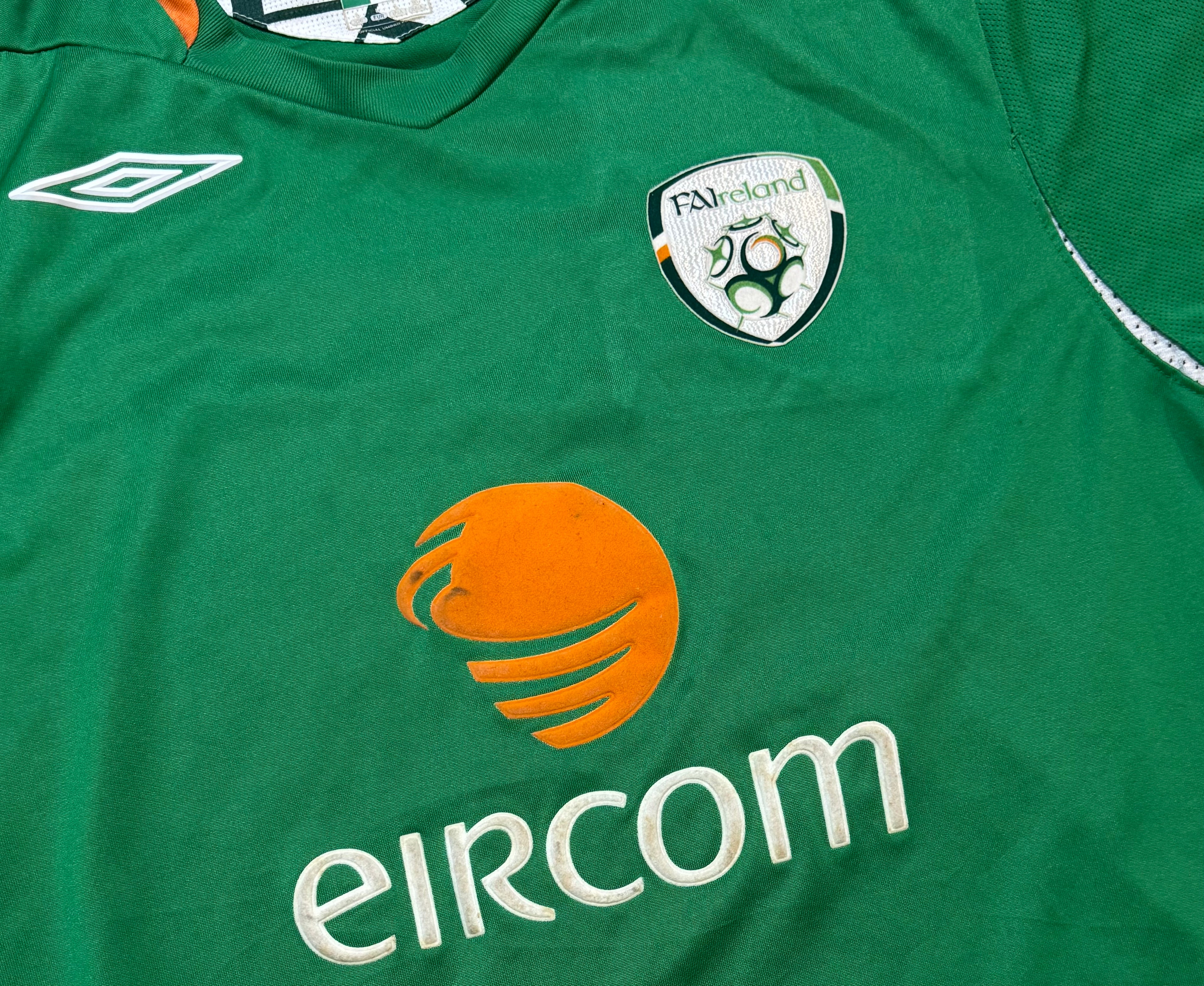 2006/08 Ireland Home Size L Keane - label detail