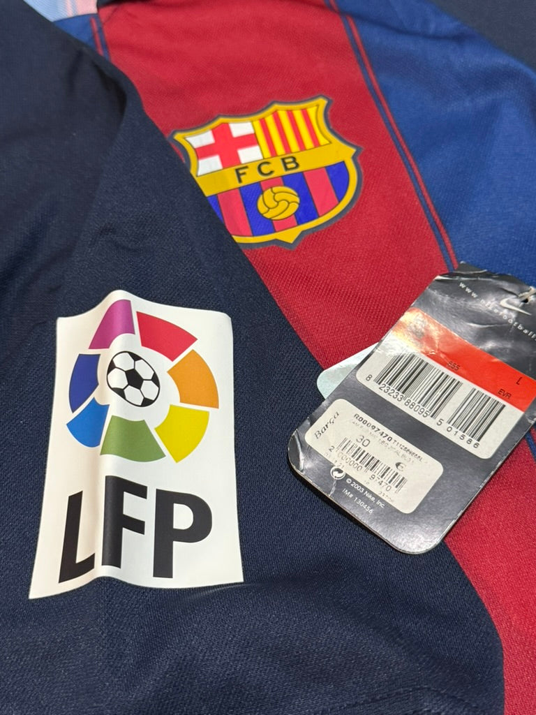 2003/04 FC Barcelona Home Size L Ronaldinho BNWT