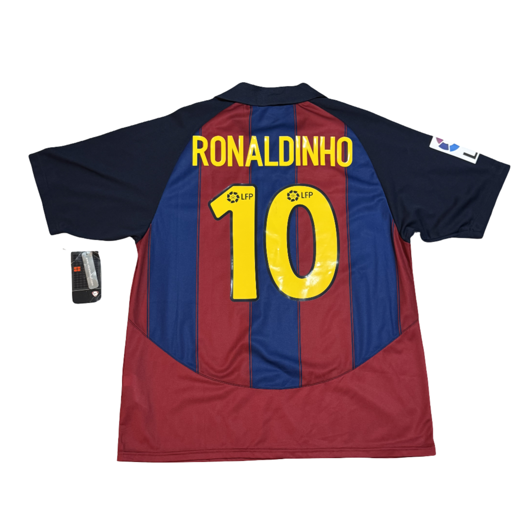 2003/04 FC Barcelona Home Size L Ronaldinho BNWT