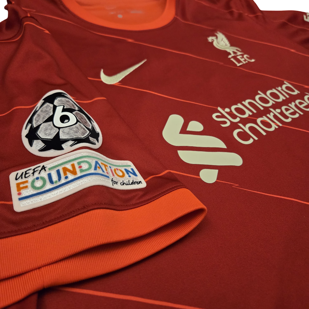 2021/22 Liverpool FC Home Size XXL Salah - close-up detail