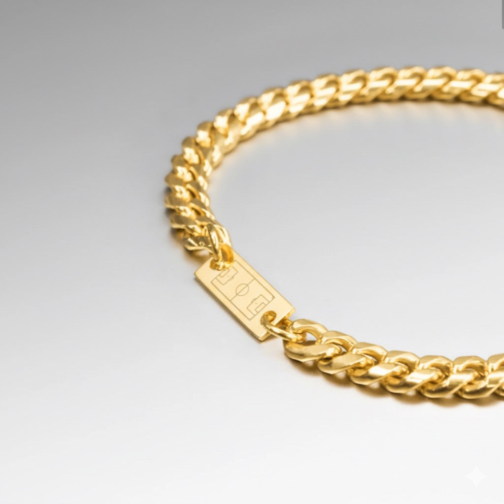 Footy Cuban Link Bracelet — Gold