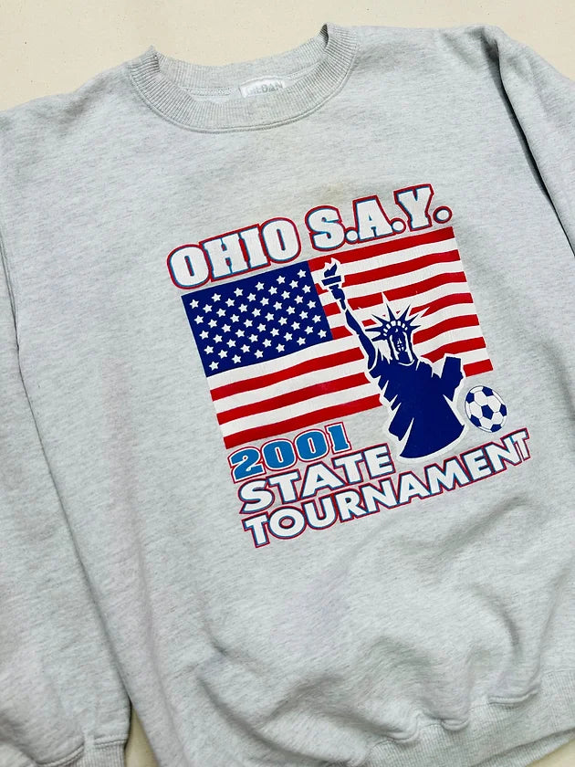 2001 Ohio State Tournament Crewneck Size S - close-up detail