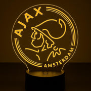 Ajax LED Lamp – Amsterdam Soccer Light with Custom Laser Engraving | AFC Ajax Gift for Fans | Bedroom or Desk Decor LED Lamp