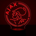 Ajax LED Lamp – Amsterdam Soccer Light with Custom Laser Engraving | AFC Ajax Gift for Fans | Bedroom or Desk Decor LED Lamp