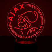 Ajax LED Lamp – Amsterdam Soccer Light with Custom Laser Engraving | AFC Ajax Gift for Fans | Bedroom or Desk Decor LED Lamp
