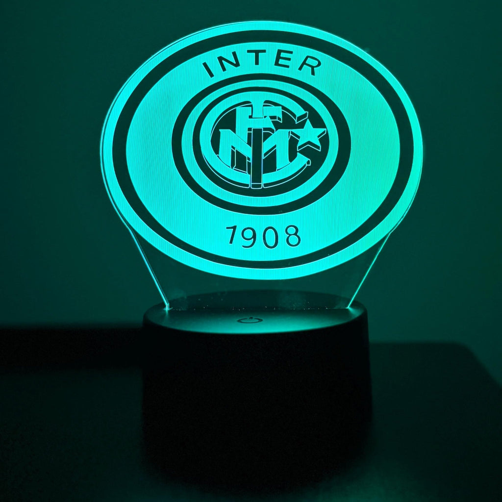 Inter Milan LED Lamp – 3D Football Night Light Gift | Soccer Fan Decor with Remote | Inter Bedroom Light LED Lamp