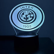 Inter Milan LED Lamp – 3D Football Night Light Gift | Soccer Fan Decor with Remote | Inter Bedroom Light LED Lamp