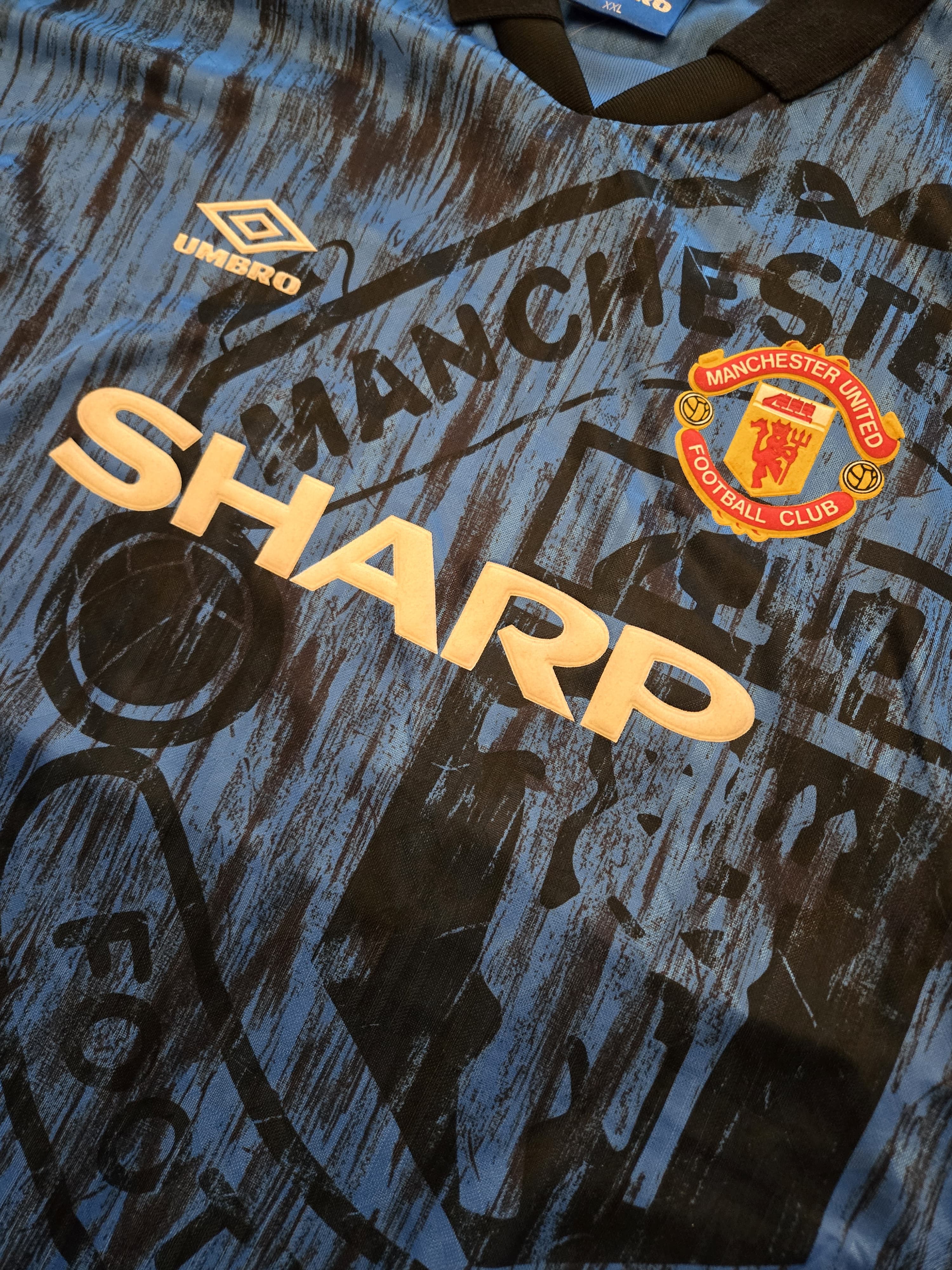 1992/93 Manchester United Away Size XXL